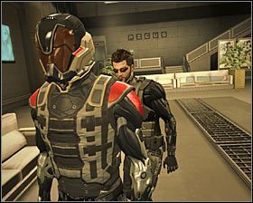 Do ogłuszenia pozostało Ci już tylko dwóch wrogów obecnych w głównym pomieszczeniu - (5) Wariant pokojowy - Wezwanie kolejki linowej | Deus Ex Bunt Ludzkości - Deus Ex: Bunt Ludzkości - Directors Cut - poradnik do gry