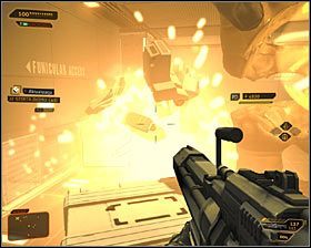 Zbliż się teraz do korytarza z dwoma zaporami laserowymi - (6) Wariant agresywny - Dotarcie do głównego obszaru piwnicy | Bunt Ludzkości - Deus Ex: Bunt Ludzkości - Directors Cut - poradnik do gry