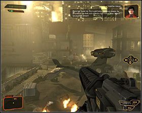 1 - (1) Wariant agresywny - Wydostanie się z terenu budowy | Deus Ex Bunt Ludzkości - Deus Ex: Bunt Ludzkości - Directors Cut - poradnik do gry