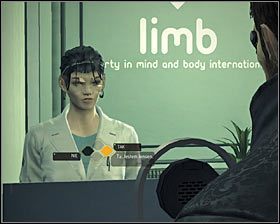 Po dotarciu do kliniki LIMB udaj się do głównego pomieszczenia i podejdź do lewego okienka #1 celem zainicjowania rozmowy z Huang Ling - (3) Wymiana bioprocesora w klinice LIMB | Deus Ex Bunt Ludzkości - Deus Ex: Bunt Ludzkości - Directors Cut - poradnik do gry