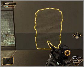 Musisz teraz wykombinować w jaki sposób chcesz dotrzeć na poziom -1 - (5) Wariant pokojowy - Przejście przez kryjówkę Żniwiarzy | Bunt Ludzkości - Deus Ex: Bunt Ludzkości - Directors Cut - poradnik do gry