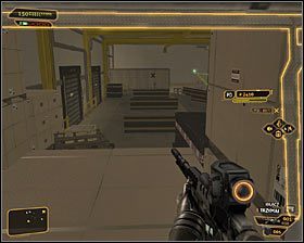 Jeżeli wybrałeś przeprawę przez szyby wentylacyjne #1, to po dotarciu do wyjścia #2 znajdziesz się w południowej części magazynu - (6) Wariant pokojowy - Dotarcie do biura administratora Wanga | Bunt Ludzkości - Deus Ex: Bunt Ludzkości - Directors Cut - poradnik do gry