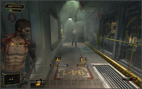 Pokonanemu strażnikowi zabierz pistolet - (1) Wariant agresywny - Ucieknij i znajdź swój sprzęt | Deus Ex Bunt Ludzkości - Deus Ex: Bunt Ludzkości - Directors Cut - poradnik do gry