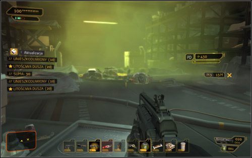 Wyjdziesz w pobliżu trzech strażników stojących w korytarzu - Wybory - Wariant agresywny | Deus Ex Bunt Ludzkości - Deus Ex: Bunt Ludzkości - Directors Cut - poradnik do gry