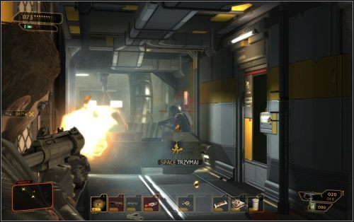 Jeśli chciałbyś ominąć dwa pierwsze doki załadunkowe, skup się na dotarciu na drugie piętro (1 na mapie) - Wariant agresywny | Deus Ex Bunt Ludzkości - Deus Ex: Bunt Ludzkości - Directors Cut - poradnik do gry