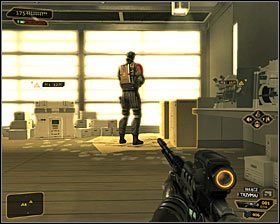 Pozostań przy biurku i rozejrzyj się za palmtopem skrywającym kod #1 oraz za skrzynką amunicji - (4) Wariant pokojowy - Odnalezienie Nii Colvin | Deus Ex Bunt Ludzkości - Deus Ex: Bunt Ludzkości - Directors Cut - poradnik do gry