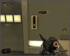 Rozejrzyj się za Ebookiem, a następnie podejdź do dużych skrzyń znajdujących się w zachodniej części magazynu #1, które dobrze byłoby poprzenosić z pomocą ulepszenia Przesuwanie ciężkich przedmiotów - (5) Wariant pokojowy - Odnalezienie Eryka Kossa | Deus Ex Bunt Ludzkości - Deus Ex: Bunt Ludzkości - Directors Cut - poradnik do gry