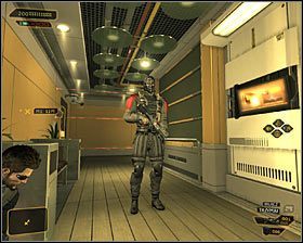 Cel Twojej wędrówki to drzwi prowadzące do pomieszczenia G-33, które zlokalizowane są w północno-zachodniej części tego piętra #1 - (5) Wariant pokojowy - Odnalezienie Eryka Kossa | Deus Ex Bunt Ludzkości - Deus Ex: Bunt Ludzkości - Directors Cut - poradnik do gry