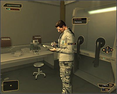 Niezależnie od wybranej metody działania musisz znaleźć się w laboratorium G-33 - (5) Wariant pokojowy - Odnalezienie Eryka Kossa | Deus Ex Bunt Ludzkości - Deus Ex: Bunt Ludzkości - Directors Cut - poradnik do gry