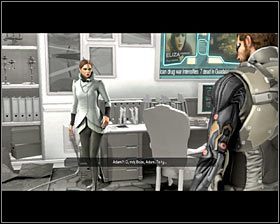 Możesz już wybrać wschodni korytarz #1, a po kilku chwilach skręcić na północ - (9) Odnalezienie Megan Reed | Deus Ex Bunt Ludzkości - Deus Ex: Bunt Ludzkości - Directors Cut - poradnik do gry