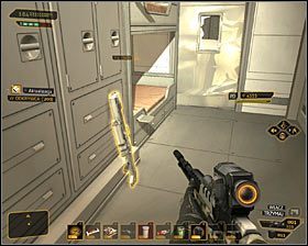 Odsuń kartony ustawione w jednym z narożników pomieszczenia #1 i wejdź do szybu wentylacyjnego - (2) Dotarcie na szczyt wieży | Deus Ex Bunt Ludzkości - Deus Ex: Bunt Ludzkości - Directors Cut - poradnik do gry