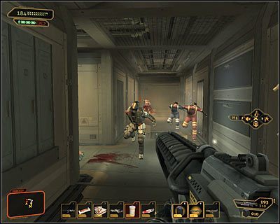 Przystąp do ponownej eksploracji pierwszego piętra, tym razem kierując się w stronę windy - (4) Przeprawa przez wieżę | Deus Ex Bunt Ludzkości - Deus Ex: Bunt Ludzkości - Directors Cut - poradnik do gry