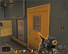 Jeżeli chcesz dokładniej zbadać tę okolicę, to przedostań się do wschodnich drzwi #1 - (7) Wariant pokojowy - Dotarcie do kryjówki Dawida Sarifa | Bunt Ludzkości - Deus Ex: Bunt Ludzkości - Directors Cut - poradnik do gry