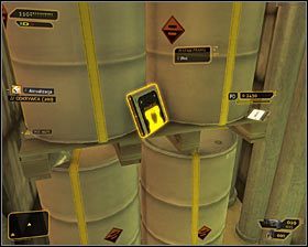 Zbadaj teraz tę okolicę w poszukiwaniu nadającej się do zburzenia ściany #1, przy czym musisz tu dysponować ulepszeniem Przebijanie ścian - Zestawy Praxis | Deus Ex Bunt Ludzkości - Deus Ex: Bunt Ludzkości - Directors Cut - poradnik do gry