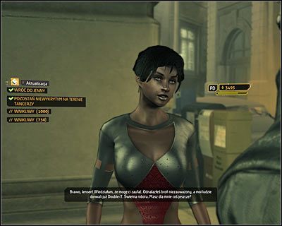 Jako że wykonałeś wszystkie zlecone zadania możesz już powrócić do Jenny celem zdania jej pełnego raportu - Płaszcz i szpada (07-13) | Deus Ex Bunt Ludzkości - Deus Ex: Bunt Ludzkości - Directors Cut - poradnik do gry