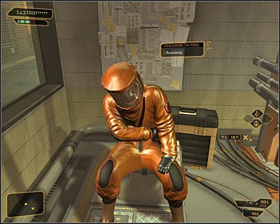 Podejdź do pracownika TYM i zainicjuj z nim rozmowę - (2) Uratowanie pracownika TYM - Poszukiwanie dowodu - Deus Ex Bunt Ludzkości - poradnik akt II - Hengsha