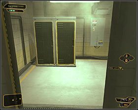 Po znalezieniu się na górze podążaj jedyną możliwą ścieżką - (4) wariant pokojowy- Przeprawa przez salę kriosterylizacji - Poszukiwanie dowodu - Deus Ex Bunt Ludzkości - poradnik akt II - Hengsha