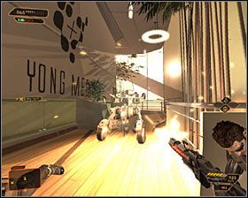 W szczególności uważaj na silnie opancerzonego przeciwnika, który będzie korzystał z ciężkiego karabinu #1 - (7) wariant agresywny- Przeprawa przez laboratoria - Poszukiwanie dowodu - Deus Ex Bunt Ludzkości - poradnik akt II - Hengsha