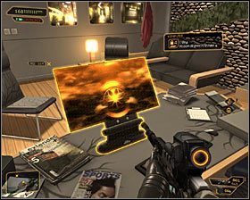 Sąsiednie biuro należy do Narhariego Kahna i niestety osobnik ten będzie przebywał w środku - (1) wariant pokojowy- Przeprawa przez biura - Wejście do smoczego legowiska - Deus Ex Bunt Ludzkości - poradnik akt II - Hengsha