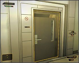 Jeżeli uznasz, że dostatecznie zbadałeś tę lokację, to wybierz północno-zachodni korytarz prowadzący do pomieszczenia 404 #1 - (1) Dotarcie do pokoju 404 - Twarzą w twarz z Elizą Cassan - Deus Ex Bunt Ludzkości - poradnik akt III - Kanada, Detroit 2