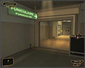 Skręć tu na północ i w dalszym ciągu dbaj o to żeby nie zostać zauważonym - (3) Wariant pokojowy- Dotarcie do klatki schodowej na tyłach studia - Twarzą w twarz z Elizą Cassan - Deus Ex Bunt Ludzkości - poradnik akt III - Kanada, Detroit 2