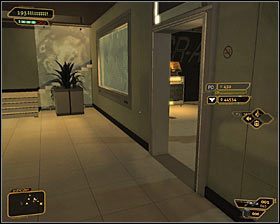 14 - (3) Wariant pokojowy- Dotarcie do klatki schodowej na tyłach studia - Twarzą w twarz z Elizą Cassan - Deus Ex Bunt Ludzkości - poradnik akt III - Kanada, Detroit 2