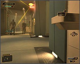 Włamanie się do komputera nie jest na szczęście absolutnie wymagane do zapewnienia sobie sukcesu - (5) Wariant pokojowy- Wyjście z Centrum Kongresowego - W pogoni za Izajaszem Sandovalem - Deus Ex Bunt Ludzkości - poradnik akt III - Kanada, Detroit 2