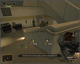 Niezależnie od wybranej metody działania musisz dotrzeć do klatki schodowej #1 - (5) Wariant agresywny- Wyjście z Centrum Kongresowego - W pogoni za Izajaszem Sandovalem - Deus Ex Bunt Ludzkości - poradnik akt III - Kanada, Detroit 2