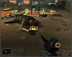 Dobrze byłoby zbadać ciało Sandersa #1, odnajdując między innymi palmtopa z kodem 5463 do sejfu - (6) Przedostanie się do apartamentu Sandovala - W pogoni za Izajaszem Sandovalem - Deus Ex Bunt Ludzkości - poradnik akt III - Kanada, Detroit 2