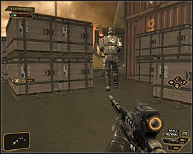 Następny krok to powyłączanie okolicznych systemów bezpieczeństwa - (5) Wariant pokojowy- Przedostanie się do wnętrza magazynu portowego - Rejs na gapę - Deus Ex Bunt Ludzkości - poradnik akt IV - Hengsha 2, Singapur, Panchaja, zakończenia