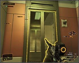 Przejdź przez recepcję, wybierając jedyny możliwy korytarz #1 - (3) Wariant agresywny- Odnalezienie Declana Faherty - Na ratunek Megan i jej zespołowi - Deus Ex Bunt Ludzkości - poradnik akt IV - Hengsha 2, Singapur, Panchaja, zakończenia