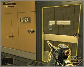 Zachowaj ostrożność, bo balkoniki na poziomie 2 są patrolowane przez co najmniej jednego przeciwnika #1 - (4) Wariant pokojowy- Odnalezienie Nii Colvin - Na ratunek Megan i jej zespołowi - Deus Ex Bunt Ludzkości - poradnik akt IV - Hengsha 2, Singapur, Panchaja, zakończenia