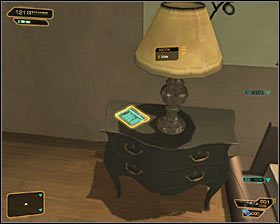 Niezależnie od zastosowanej metody działania przedostań się do wnętrza apartamentu #1 i rozejrzyj się za Ebookiem leżącym na niewielkiej szafce nocnej #2 - Ebooki - Akt I - Zestawienia - Deus Ex Bunt Ludzkości - encyklopedia - poradnik do gry