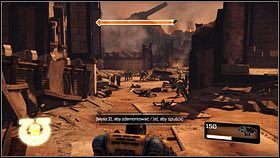 Dotrzesz w ten sposób do posterunku żołnierzy, gdzie znajduje się Ciężki Bolter [1] - 2 - Przeciw wszystkiemu - Opis przejścia - Warhammer 40,000: Space Marine - poradnik do gry