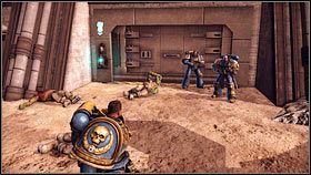 Kilkanaście metrów dalej, zaatakuje cię armia orków [1] - 2 - Przeciw wszystkiemu - Opis przejścia - Warhammer 40,000: Space Marine - poradnik do gry