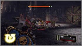 Gdy ostatni przeciwnik zginie, wejdź do następnego hangaru [1] - 5 - Inkwizytor - Opis przejścia - Warhammer 40,000: Space Marine - poradnik do gry