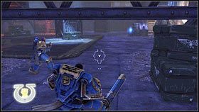 W środku biegnij cały czas po żelaznym chodniku [1] - 5 - Inkwizytor - Opis przejścia - Warhammer 40,000: Space Marine - poradnik do gry