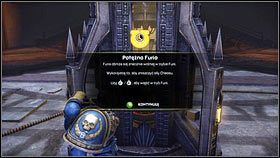 Zaraz po dotarciu na miejsce, otwórz stojący niedaleko żółty pojemnik [1] - 7 - Serce Ciemności - Opis przejścia - Warhammer 40,000: Space Marine - poradnik do gry