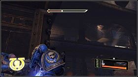 Chwilę później na schodach zaczną się pojawiać elitarne jednostki orków [1] - 8 - Szepty Umarłych - Opis przejścia - Warhammer 40,000: Space Marine - poradnik do gry