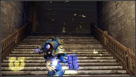 Gdy szaman zginie, dobij pozostałych zielonoskórych i udaj się w zaznaczone pięścią miejsce [1] - 8 - Szepty Umarłych - Opis przejścia - Warhammer 40,000: Space Marine - poradnik do gry