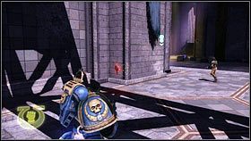 Gdy spotkasz się z panią porucznik, udaj się do kolejnego pomieszczenia i zabij znajdujące się tam orki [1] - Rozdział 12 - Serwoczaszki - Warhammer 40,000: Space Marine - poradnik do gry
