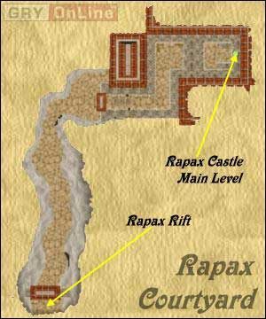 Ot, przejście z Rapax Riftu na parter zamku Rapaxów - Rapax Courtyard w Wizardry 8 - Wizardry 8 - poradnik do gry