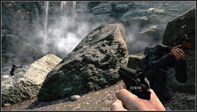 Przy wodospadzie obracamy się w prawo - z góry zbiegną przeciwnicy - Jeszcze więcej marihuany | Rozdział 1 | Call of Juarez The Cartel - Call of Juarez: The Cartel - poradnik do gry