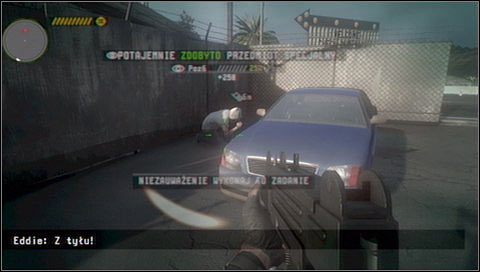Zaraz przy wejściu na parking motelowy stoi niebieski samochód - Ukryta okazja - Evans | Rozdział 5 | Call of Juarez The Cartel - Call of Juarez: The Cartel - poradnik do gry