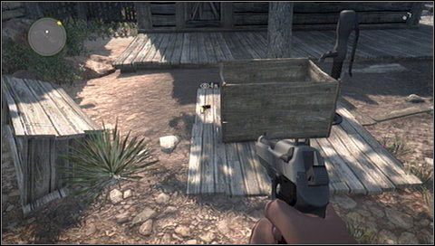 Przedmiot specjalny Guerra #1 - przed skrętem w lewo jest kilka skrzyń, a obok nich przedmiot - Polowanie | Rozdział 9 | Call of Juarez The Cartel - Call of Juarez: The Cartel - poradnik do gry