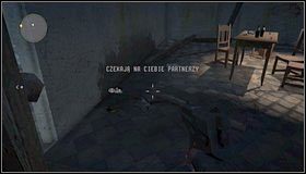 Przedmiot specjalny Kim Evans #5 - na piętrze dziedzińca udajemy się do drzwi po przeciwnej stronie, od kierunku, w który mamy się udać - Ukryta okazja - Guerra | Rozdział 12 | Call of Juarez The Cartel - Call of Juarez: The Cartel - poradnik do gry