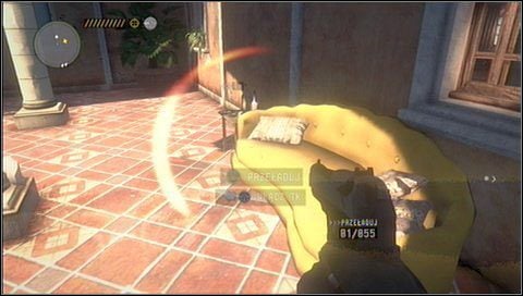 Przedmiot specjalny Kim Evans #3 - w korytarzu trafimy za małym, wewnętrznym dziedzińcem trafimy na kolejnych wrogów - Ukryta okazja - McCall | Rozdział 15 | Call of Juarez The Cartel - Call of Juarez: The Cartel - poradnik do gry