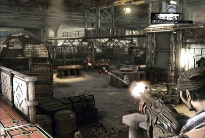 Trafisz do hangaru, w którym przywita cię następny oddział wrogów - II - Opuścić okręt | Akt 1 w Gears of War 3 - Gears of War 3 - poradnik do gry (opis przejścia, nieśmiertelniki, osiągnięcia)