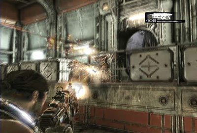 Następnie zacznij iść oczyszczonym korytarzem, który zaprowadzi cię na lądowisko ze śmigłowcem - II - Opuścić okręt | Akt 1 w Gears of War 3 - Gears of War 3 - poradnik do gry (opis przejścia, nieśmiertelniki, osiągnięcia)