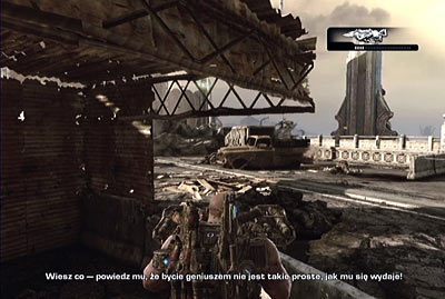 Kiedy przejdziesz przez ten fragment mostu załączy się kolejna animacja - VI - Na włosku | Akt 1 w Gears of War 3 - Gears of War 3 - poradnik do gry (opis przejścia, nieśmiertelniki, osiągnięcia)